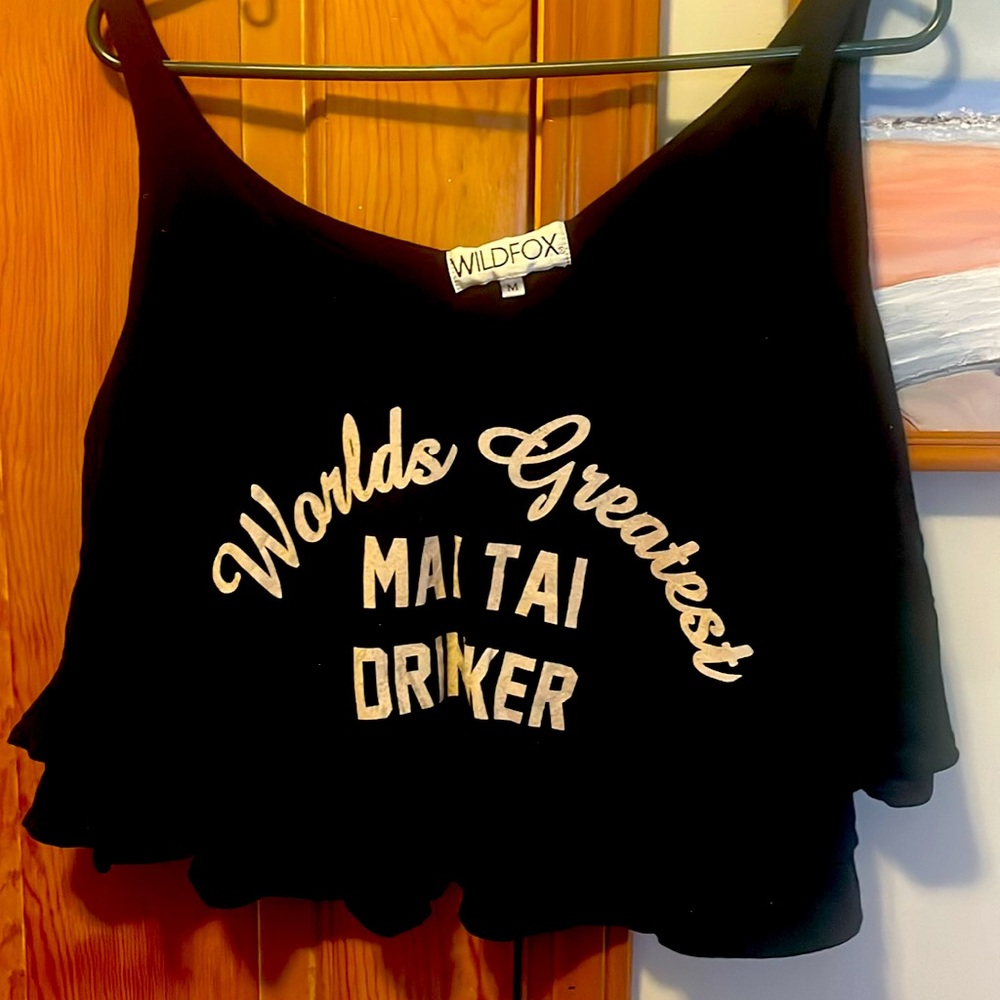 Wild fox tank top size medium crop